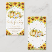 カボチャひまわり象シャワーブックベビー エンクロージャーカード (正面/裏面)