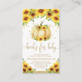 カボチャひまわり赤ちゃんシャワーベビー エンクロージャーカード