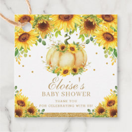 カボチャひまわり赤ちゃんシャワー誕生日ありがとう フェイバータグ