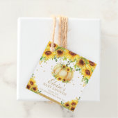 カボチャひまわり赤ちゃんシャワー誕生日ありがとう フェイバータグ (インサイチュ)