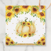 カボチャひまわり赤ちゃんシャワー誕生日ありがとう フェイバータグ (裏面)