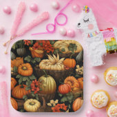 カボチャやもっと秋 ペーパープレート (パーティー)