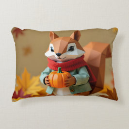 カボチャよくはしゃぐの折り紙リス | 秋スロー アクセントクッション