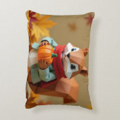 カボチャよくはしゃぐの折り紙リス | 秋スロー アクセントクッション (裏面(縦))