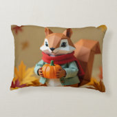 カボチャよくはしゃぐの折り紙リス | 秋スロー アクセントクッション (裏面)