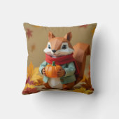 カボチャよくはしゃぐの折り紙リス | 秋スロー クッション (裏面)