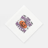 カボチャよくはしゃぐの魔女を使ったデザイン スタンダードランチョンナプキン (角)