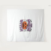 カボチャよくはしゃぐの魔女を使ったデザイン タペストリー (正面(横))