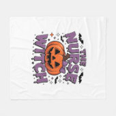 カボチャよくはしゃぐの魔女を使ったデザイン フリースブランケット (正面(横))