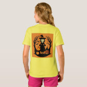カボチャをセッティングしたハロウィン不気味の魔女 Tシャツ (裏面フル)