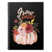 カボチャをテーマにした – 毎日の引用文ハロウィンシーズンを成長 ノートブック (正面)
