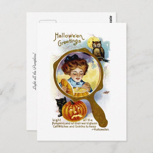 カボチャを全部火をつけろ！ ポストカード (正面/裏面)