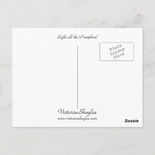 カボチャを全部火をつけろ！ ポストカード (裏面)