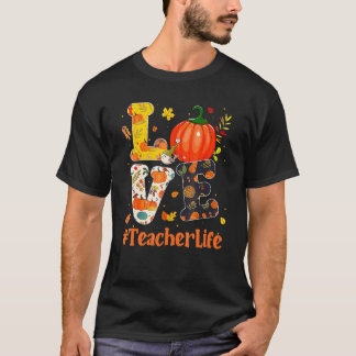 カボチャを愛する先生の生活 感謝祭 Tシャツ
