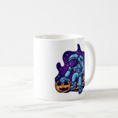 カボチャを持った宇宙飛行士 コーヒーマグカップ (正面右)