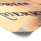 カボチャを持っている小さな男の子 – あなたのハロウィーンは ポスター (角)