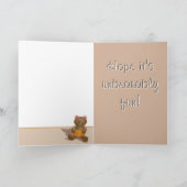 カボチャを持つテディー・ベア カード (内部)