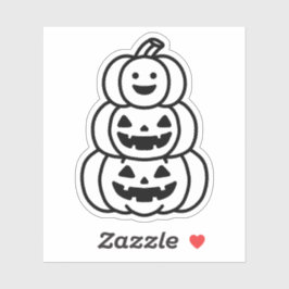 カボチャを積み重ねたドードル シール