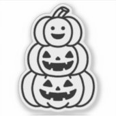 カボチャを積み重ねたドードル シール (正面)