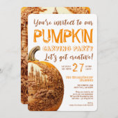 カボチャアートカービング秋パーティー 招待状 (正面/裏面)