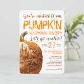 カボチャアートカービング秋パーティー 招待状 (スタンド正面)