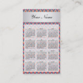 カボチャイカットジグザグポケット2019カレンダー 名刺 (裏面)