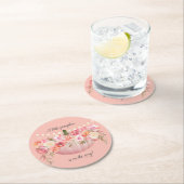 カボチャエレガントのベビーガールシャワー ラウンドペーパーコースター (インサイチュ)