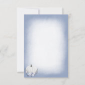 カボチャエレガントの赤ちゃんシャワーありがとうほこりっぽい青 サンキューカード (裏面)