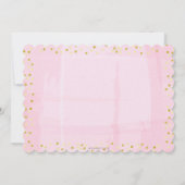 カボチャエレガントの赤ちゃんシャワー水色ピンク金ゴールド 招待状 (裏面)