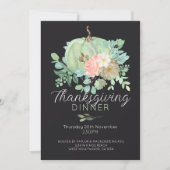 カボチャエレガントンサンクスギビングディナーパーティー シーズンカード (正面)