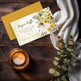 カボチャエレガントンハーベストベビーシャワーおむつラッフル エンクロージャーカード