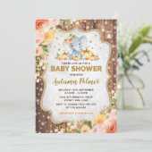 カボチャエレファントベイビーシャワー秋秋フローラ 招待状 (スタンド正面)