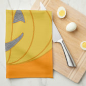 カボチャオレンジキッチンタオル キッチンタオル (四つ折り)