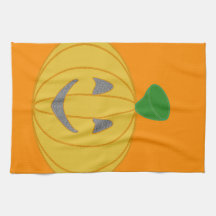 カボチャオレンジキッチンタオル