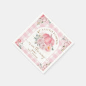 カボチャオンザウェイベビーシャワーガールピンク秋 スタンダードカクテルナプキン (角)