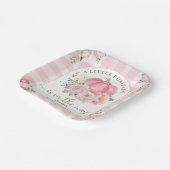 カボチャオンザウェイベビーシャワーガールピンク秋 ペーパープレート (傾斜あり)