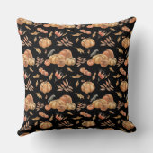 カボチャカスタマイズーラクーン文字、カラー20"X20" クッション (裏面)