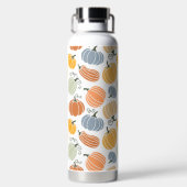 カボチャカラフルングルドパターン ウォーターボトル (背面)