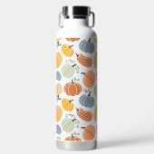 カボチャカラフルングルドパターン ウォーターボトル (正面)