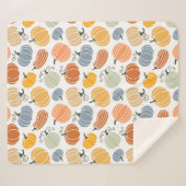 カボチャカラフルングルドパターン シェルパブランケット (正面(横))