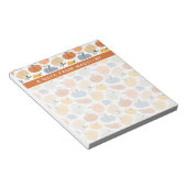 カボチャカラフルングルドパターン ノートパッド (アングル)