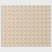 カボチャカラフルングルドパターン ラッピングペーパー (フラット)