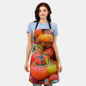 カボチャカラフルン エプロン (着用した状態)