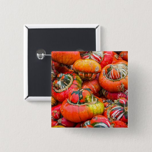 カボチャカラフルン 缶バッジ (正面&裏面)