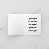 カボチャカードに座るフクロウ カード (内部)