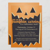 カボチャカービングパーティの招待状 招待状 (正面/裏面)