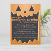 カボチャカービングパーティの招待状 招待状 (スタンド正面)