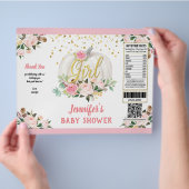 カボチャガールベビーシャワーチップバッグ包装紙 チラシ (手)