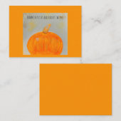 カボチャキスオレンジフラットノートカード ノートカード (正面/裏面)