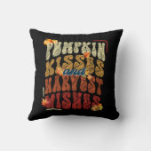 カボチャキスハーベストウィーズはっきりした、レトロ秋 クッション (裏面)